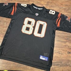 NFL Equipment Peter Warrick Bengals #80 Reebok‎ On-Field Black Jersey XL Mesh